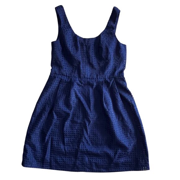 Anne Klein AK Dresses & Skirts - Anne Klein AK Blue Textured Fit Flare Dress Women’s Size 8